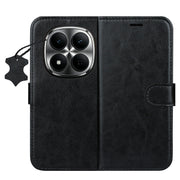 „Smart Luxe“ ādas vāciņš viedtālrunim „Xiaomi Redmi Note 15 5G“, melns