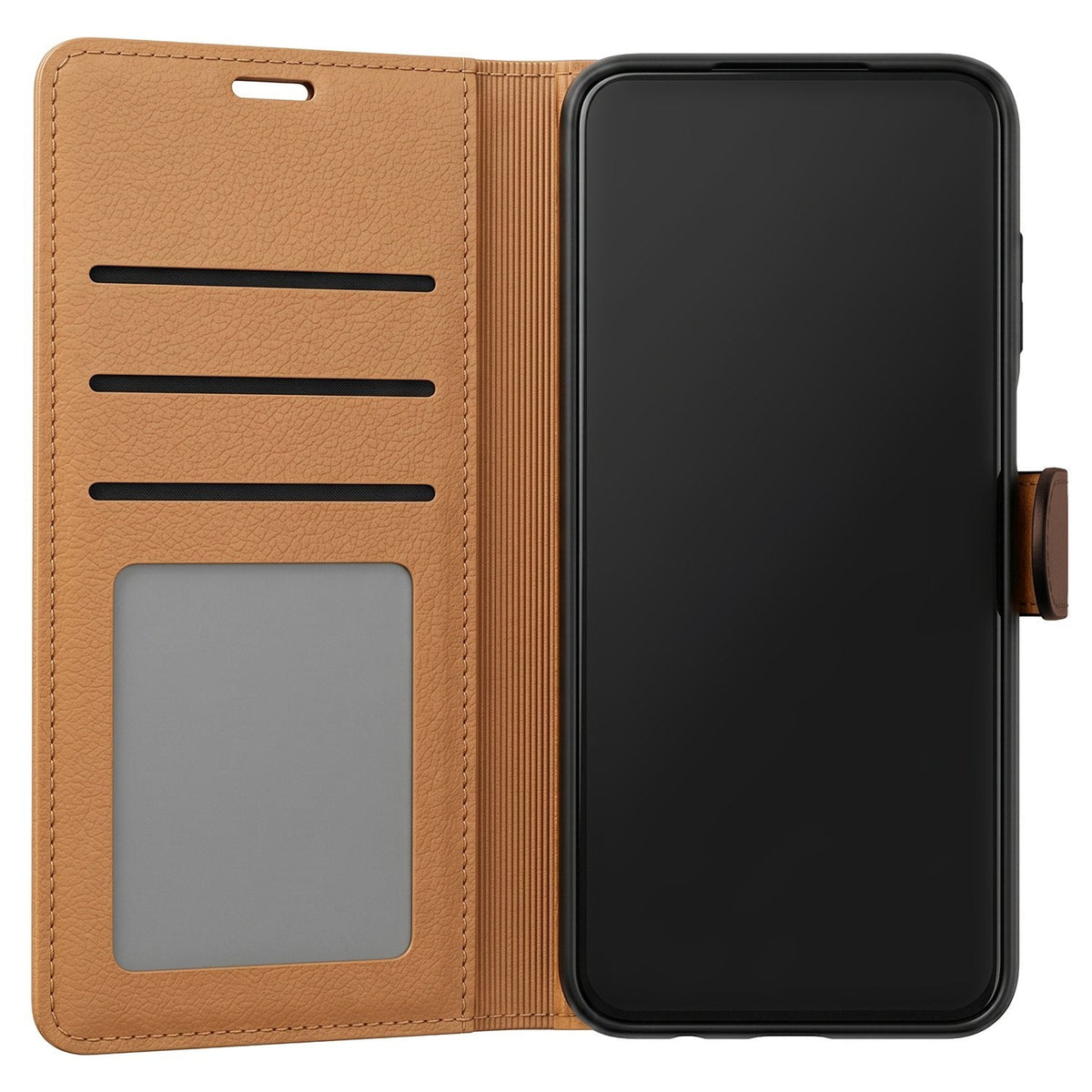 Smart Luxe ādas apvalks viedtālrunim Samsung Galaxy A17 4G / A17 5G / A26 5G / A18 5G, brūns