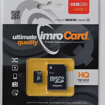 Imro atmiņas karte 128GB microSDHC cl. 10 UHS-I + adapteris