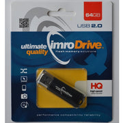 USB zibatmiņa Imro 64GB USB 2.0, melns