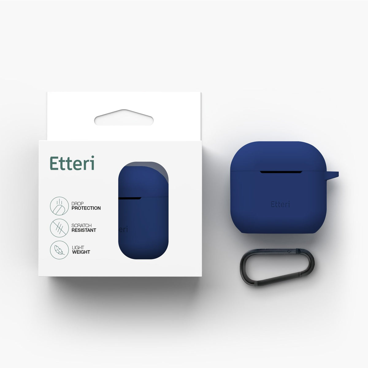 Etteri silikona apvalks AirPods 4 / AirPods 5, tumši zils