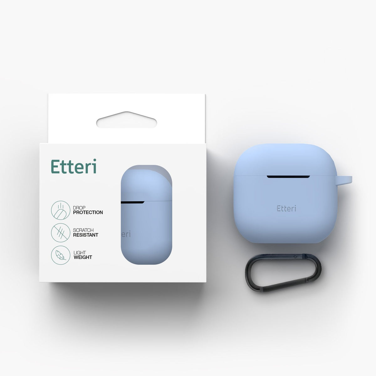 „Etteri“ silikona maciņš „AirPods 3“ gaiši zils