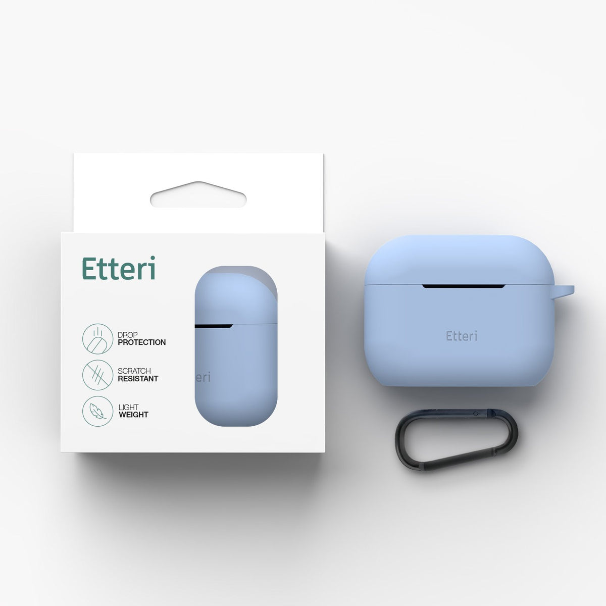„Etteri“ silikona maciņš „AirPods Pro 3“ gaiši zils