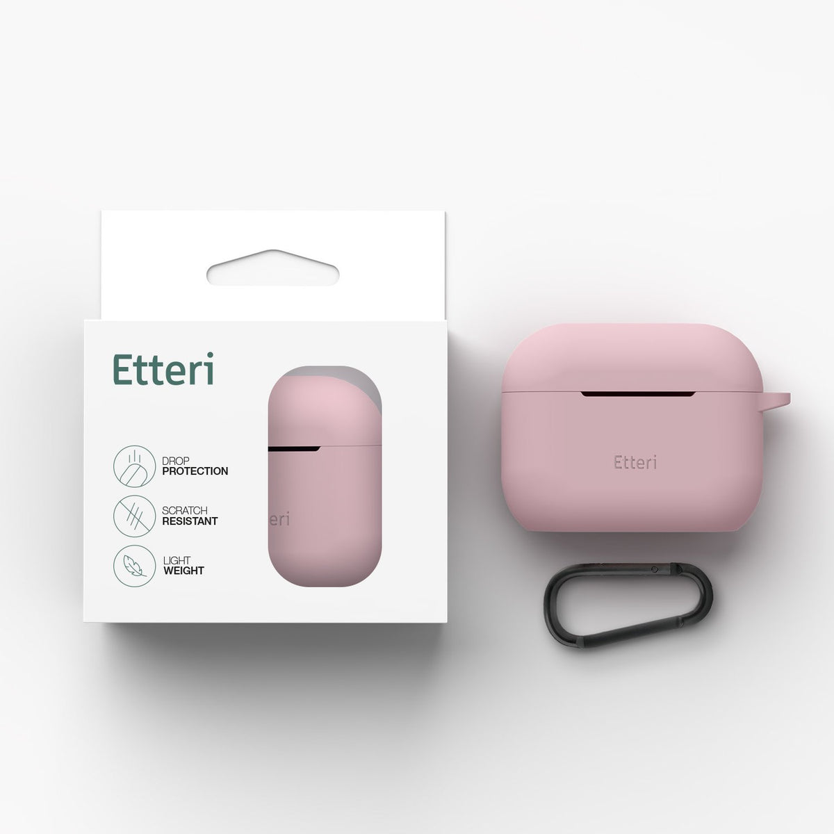 „Etteri“ silikona maciņš „AirPods Pro 3“ gaiši rozā