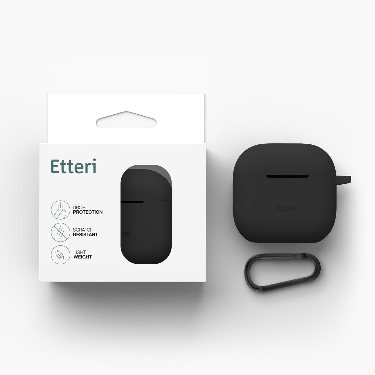 „Etteri“ silikona maciņš „AirPods 3“ – melns