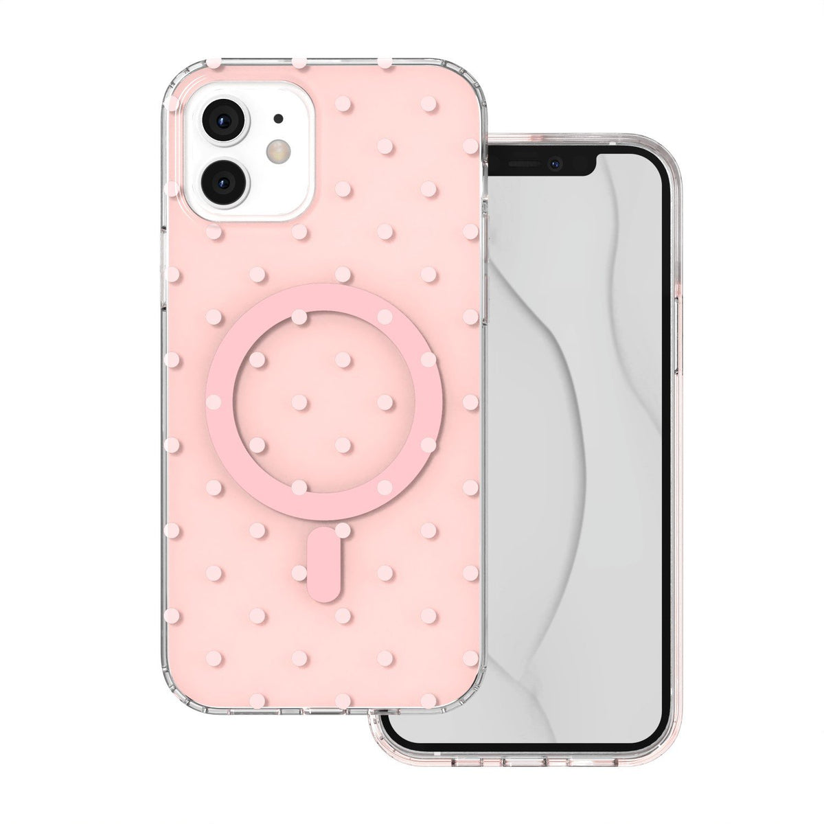 „Bubble Dots MagSafe“ vāciņš iPhone 11, rozā
