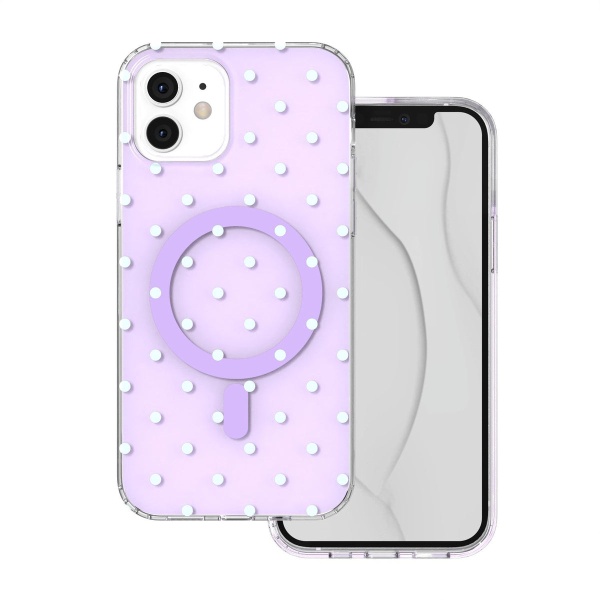 „Bubble Dots MagSafe“ vāciņš iPhone 12 / 12 Pro 6,1" violets
