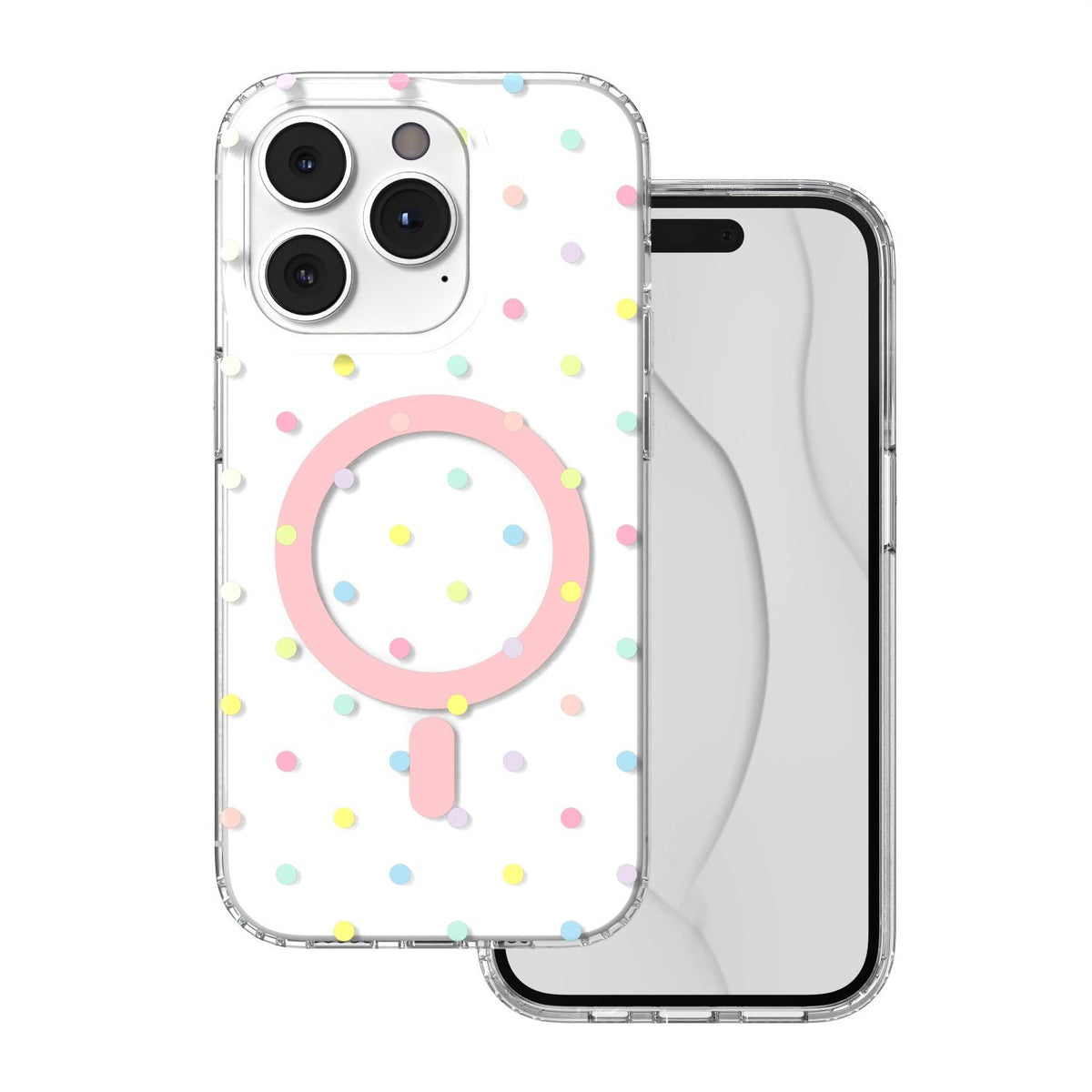 „Bubble Dots MagSafe“ vāciņš iPhone 14 Pro 6,1" balts