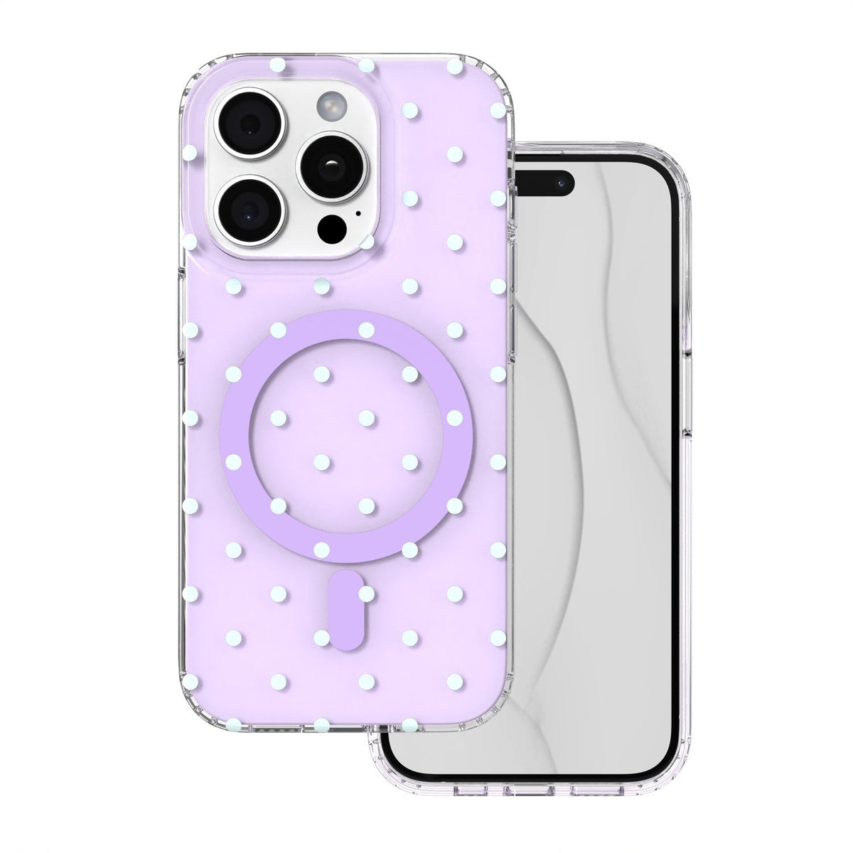 „Bubble Dots MagSafe“ vāciņš iPhone 15 Pro 6,1" violets