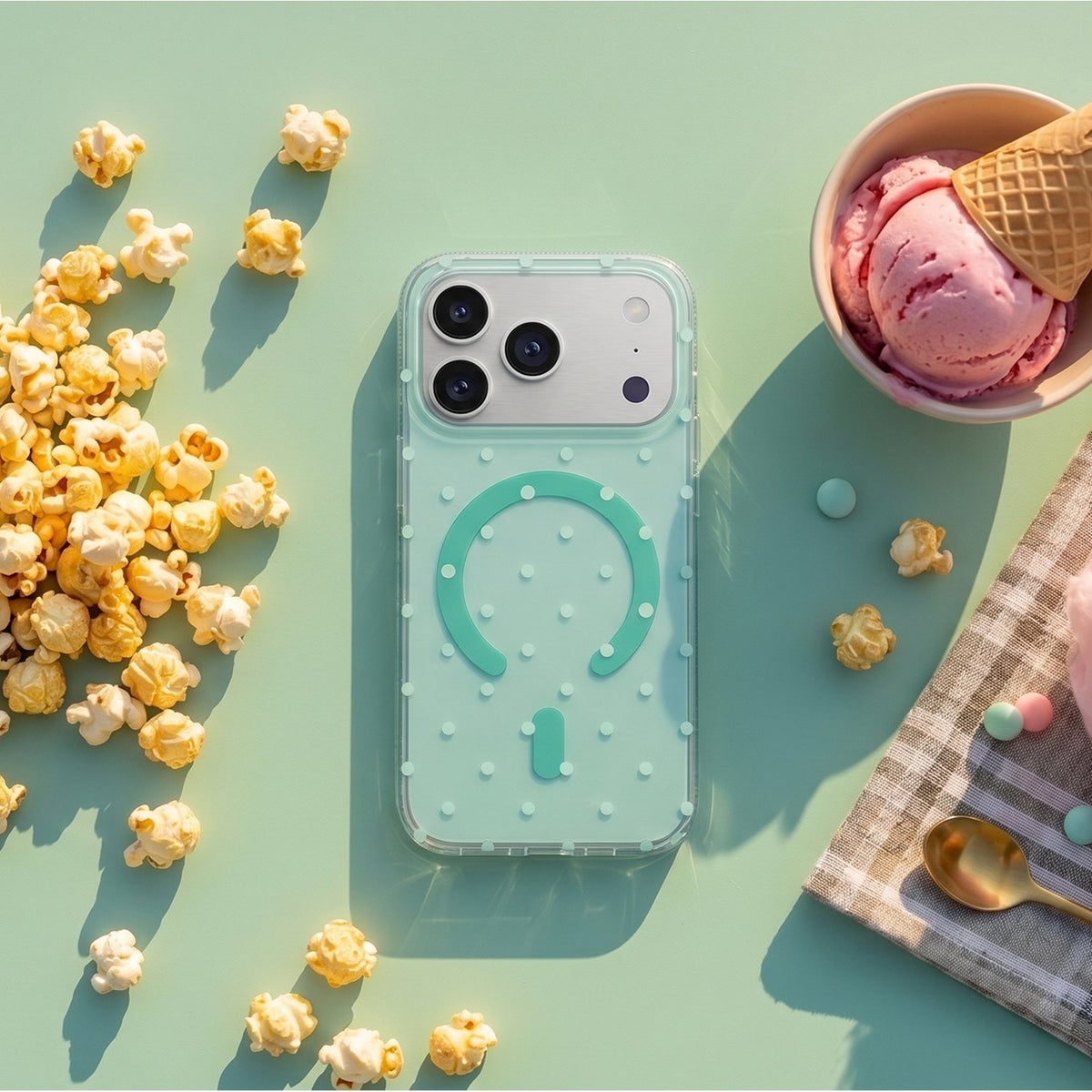 „Bubble Dots MagSafe“ vāciņš iPhone 15 Pro 6,1" zaļš