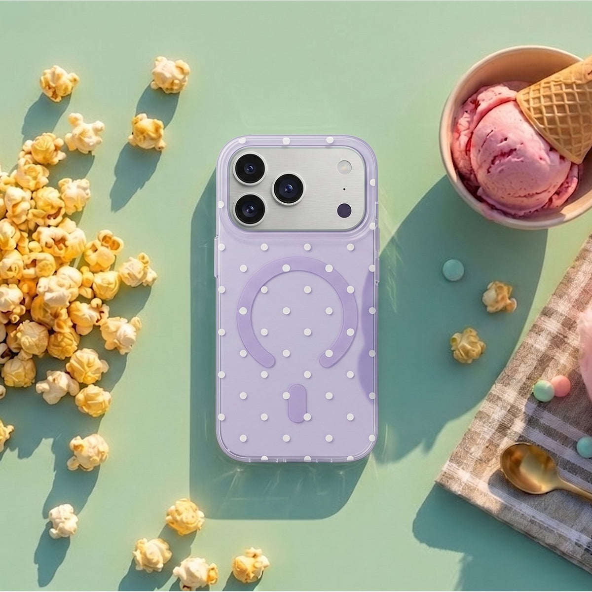 „Bubble Dots MagSafe“ vāciņš iPhone 15 Pro 6,1" violets