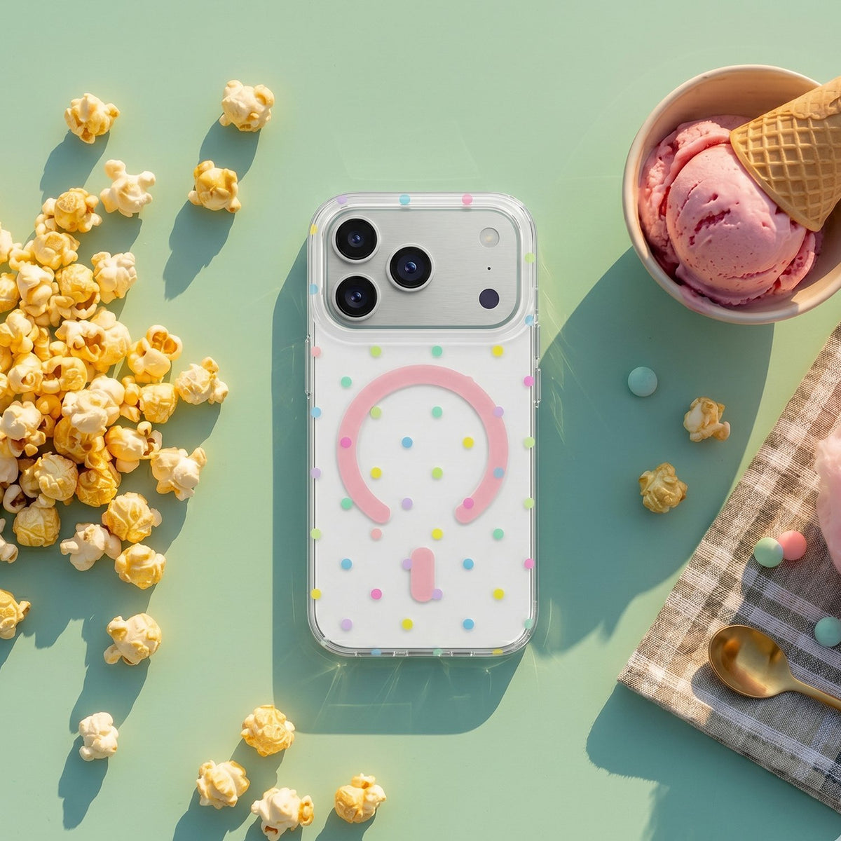 „Bubble Dots MagSafe“ vāciņš iPhone 14 Pro 6,1" balts