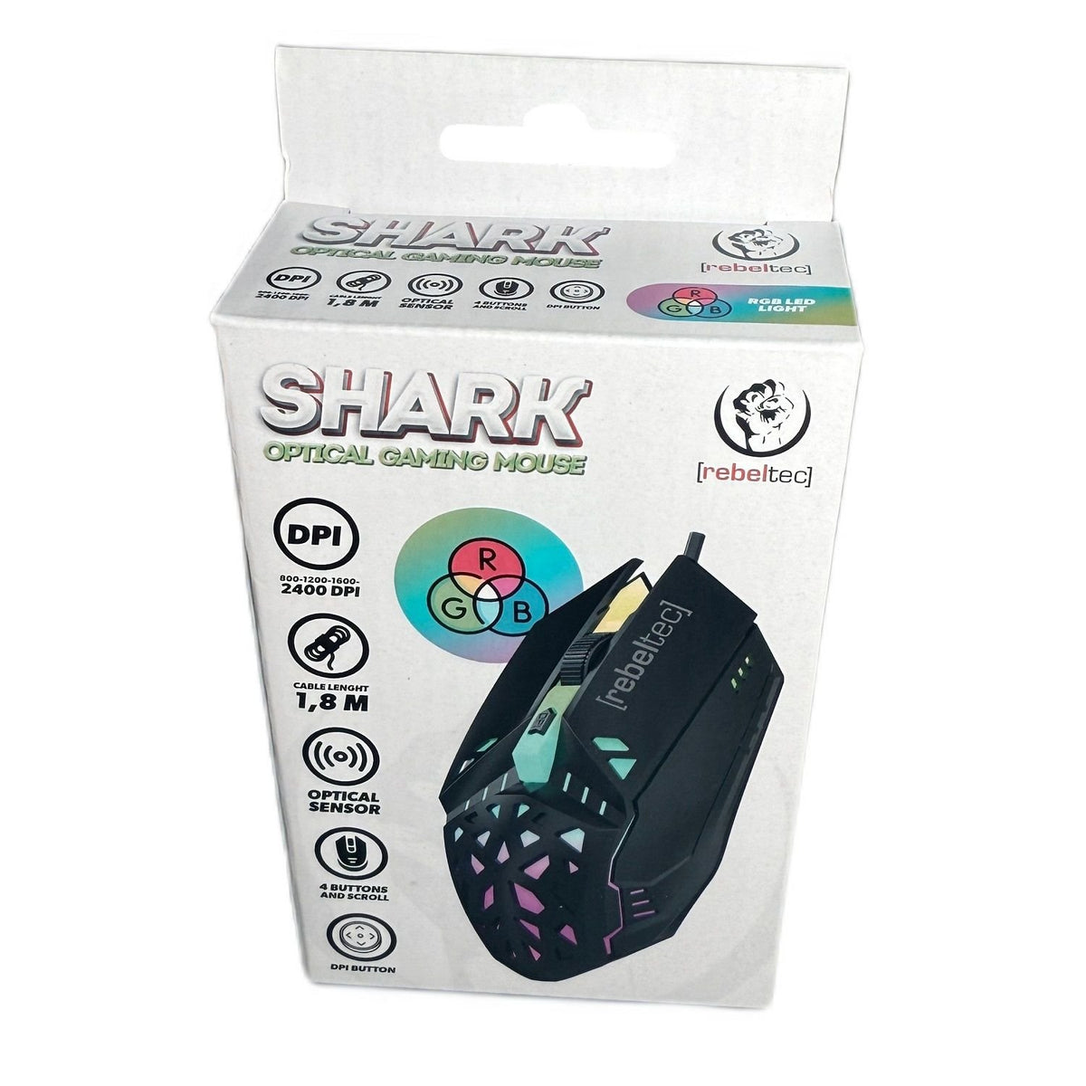 Rebeltec spēļu pele SHARK 800/2400 DPI