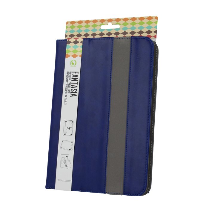 Universāls maciņš Fantasia planšetdatoram 7-8'' (G21,5 x P15 cm) tumši zils