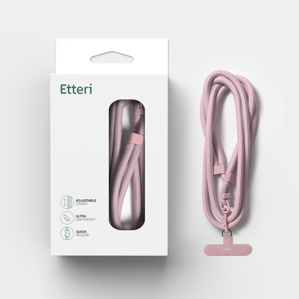 „Etteri“ universālā kaklasaite tālruņiem, gaiši rozā