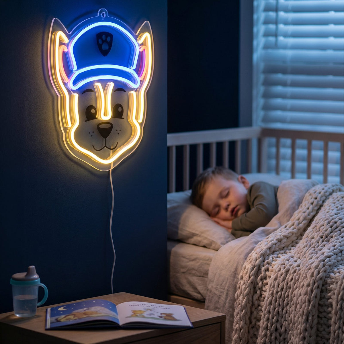Hanging neona LED Paw Patrol on plexiglass - Chase OW-130346