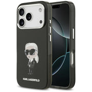 Karl Lagerfeld vāciņš iPhone 17 Pro 6,3" IML Aquarelle Karl & Logo MagSafe, melns