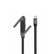XO kabelis NB-Q311 PD USB-C – USB-C, 1,5 m, 240 W, melns, plakans, ar pamatni