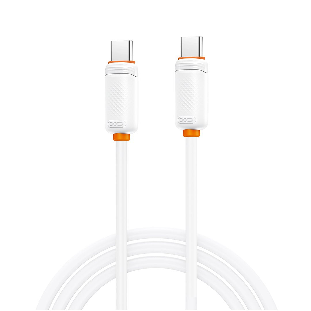 XO kabelis NB-Q298 PD USB-C – USB-C, 1,0 m, 240 W, balts