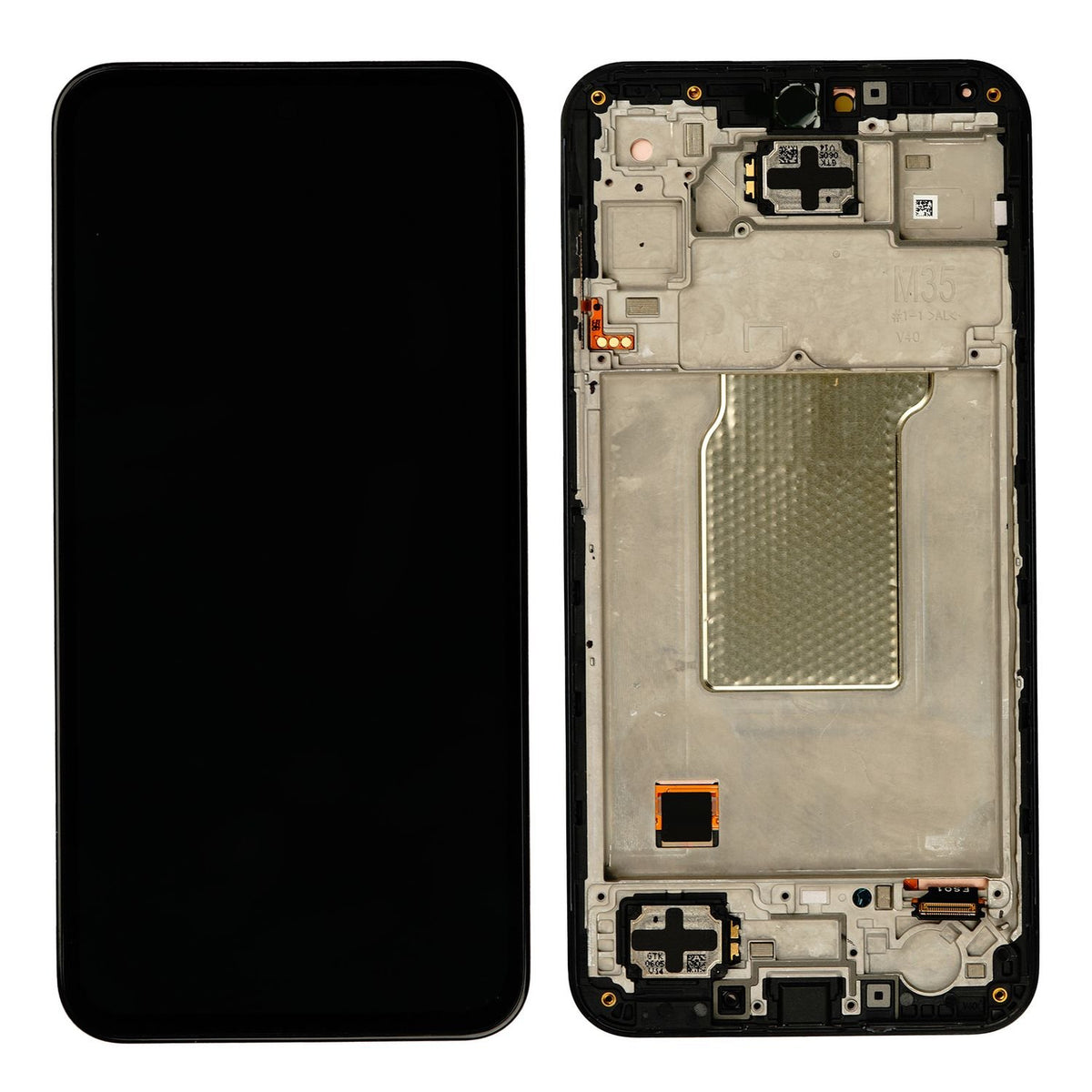 Oriģināls Samsung M35 5G LCD ekrāns ar skārienjūtīgo paneli un rāmi