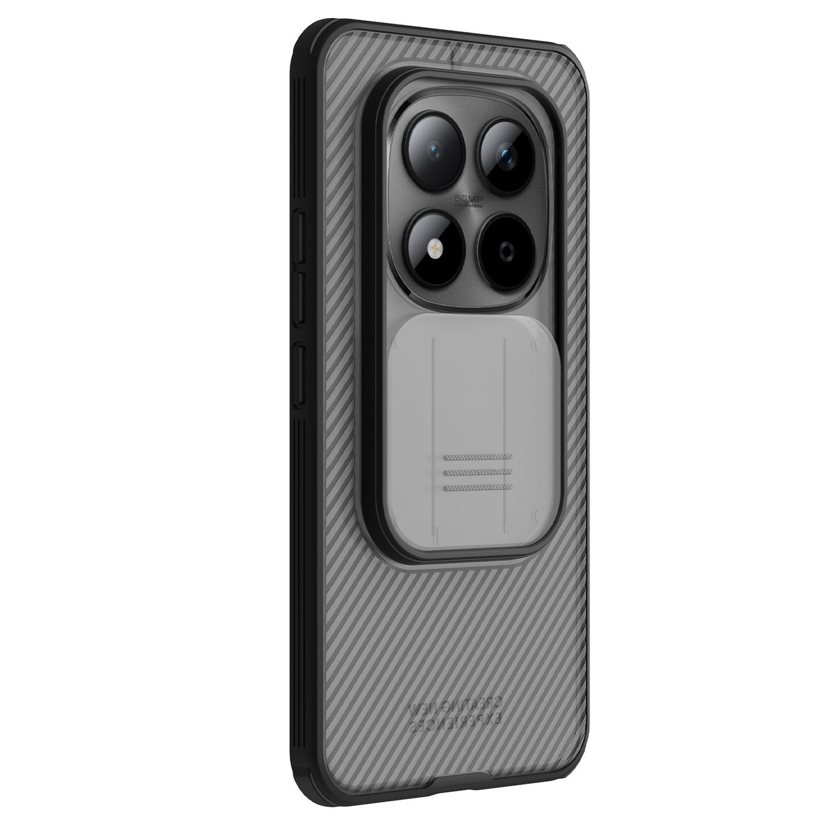 Nillkin CamShield Pro vāciņš Xiaomi Redmi Note 15 Pro+ 5G/Poco M8 Pro 5G, caurspīdīgs melns