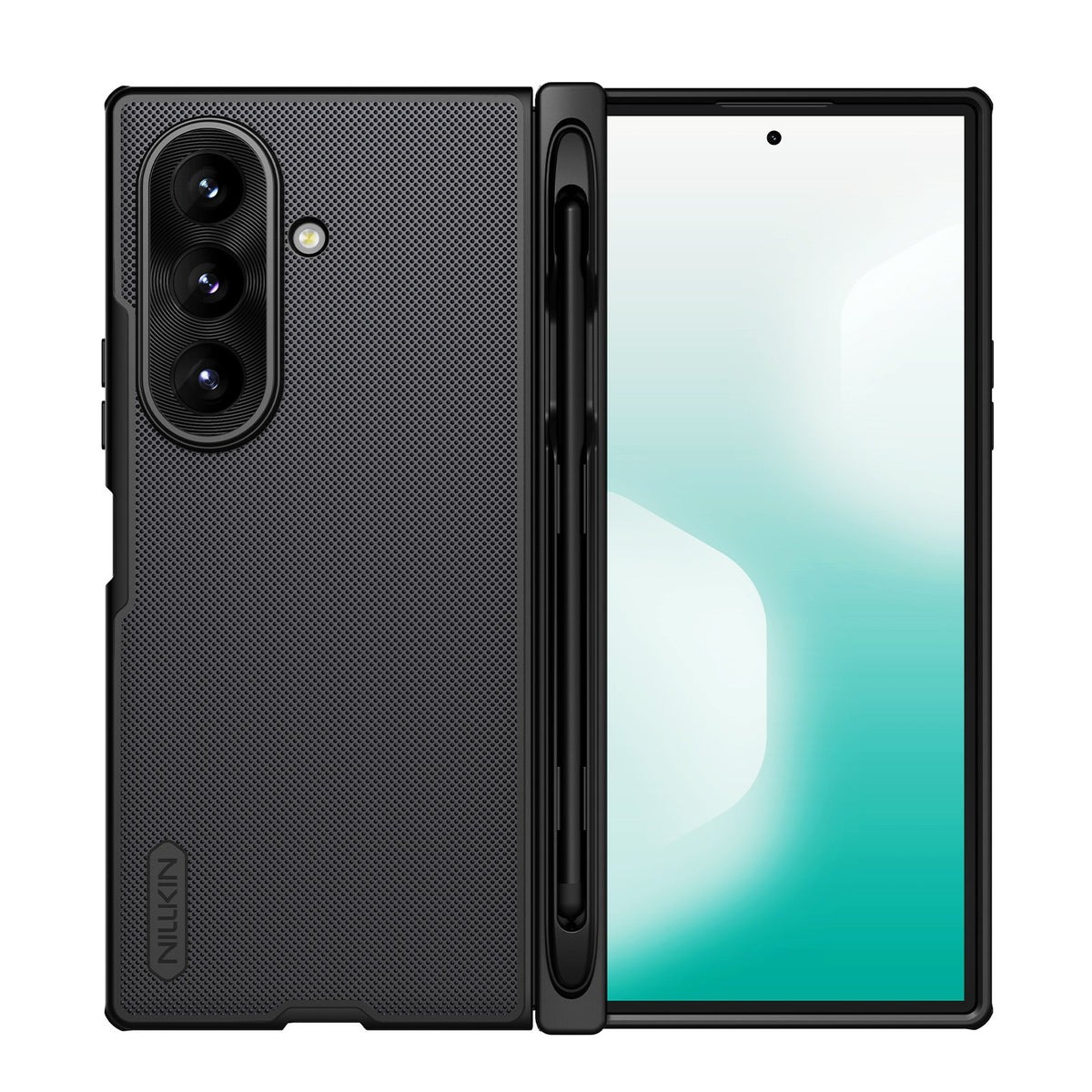 Nillkin Super Frosted Shield Fold magnētiskais vāciņš Samsung Galaxy Z Fold 8 Ultra + PEN, melns