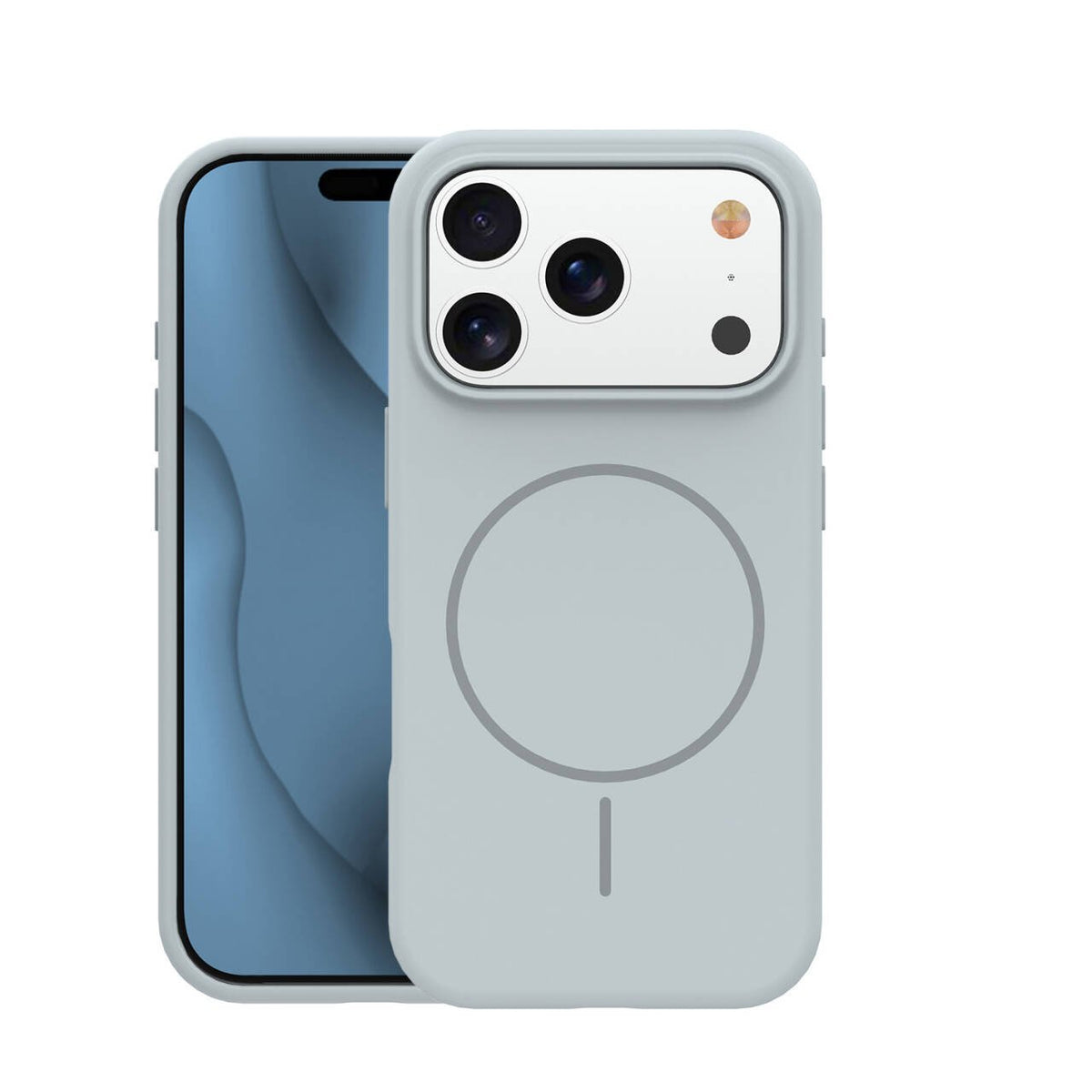 Plāns silikona Mag apvalks iPhone 17 Pro 6,3" / 18 Pro 6,3" sudraba krāsā