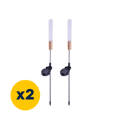 Komplekts Forever Light saules enerģijas LED lampa SUNARI FLS-72 Crystal apaļa 3000K 600mAh 0,72Wh Ni-MH x2