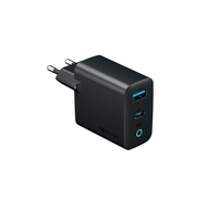 Forever Vibe-TC45AC GaN PD QC lādētājs, 1x USB-C, 1x USB, 45 W, tumši pelēks
