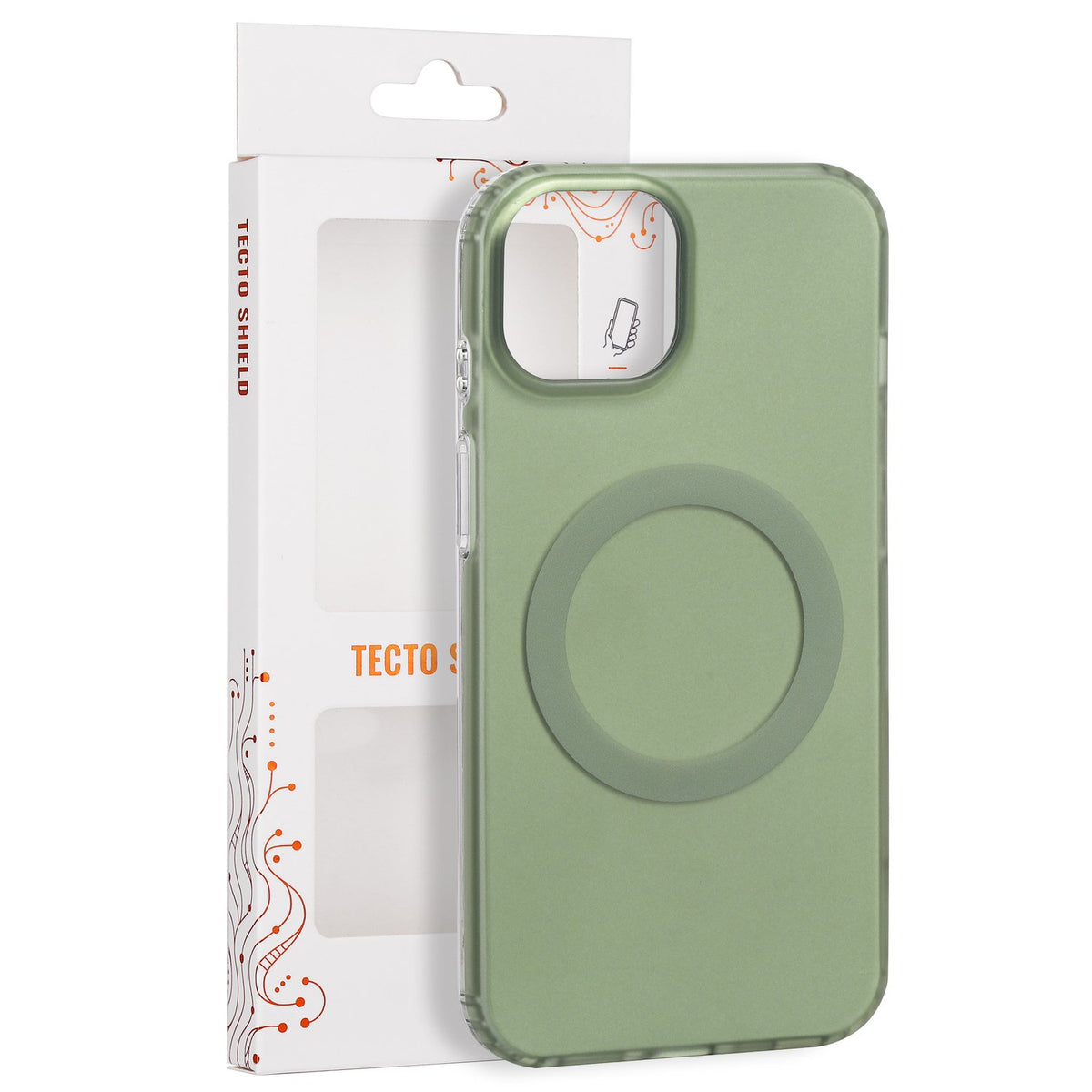 Tecto Shield Mistiq Mag apvalks iPhone 13 / 14 6,1" olīvu krāsā