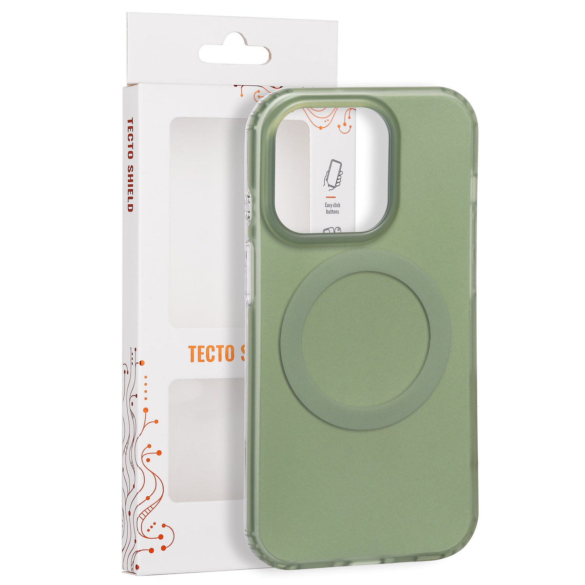 Tecto Shield Mistiq Mag apvalks iPhone 14 Pro 6,1" olīvu krāsā
