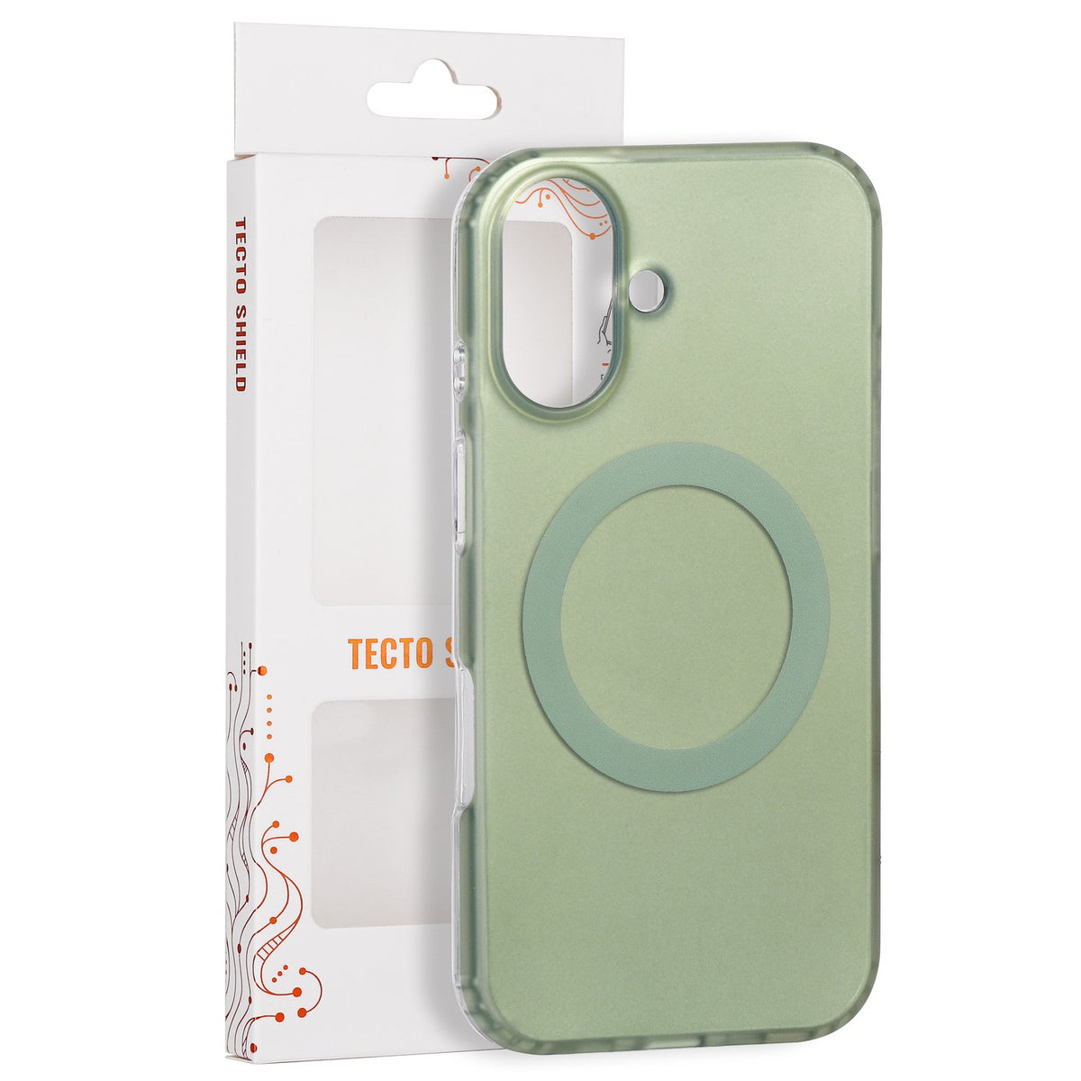 Tecto Shield Mistiq Mag apvalks iPhone 16 6,1" olīvu krāsā