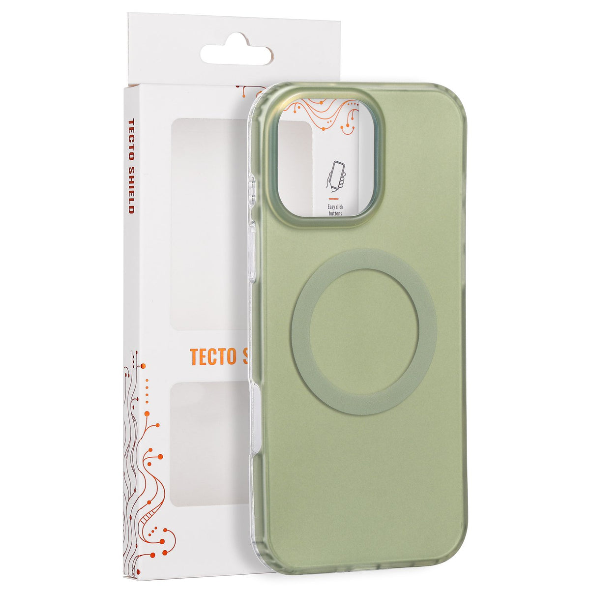 Tecto Shield Mistiq Mag apvalks iPhone 16 Pro Max 6,9" olīvu krāsā
