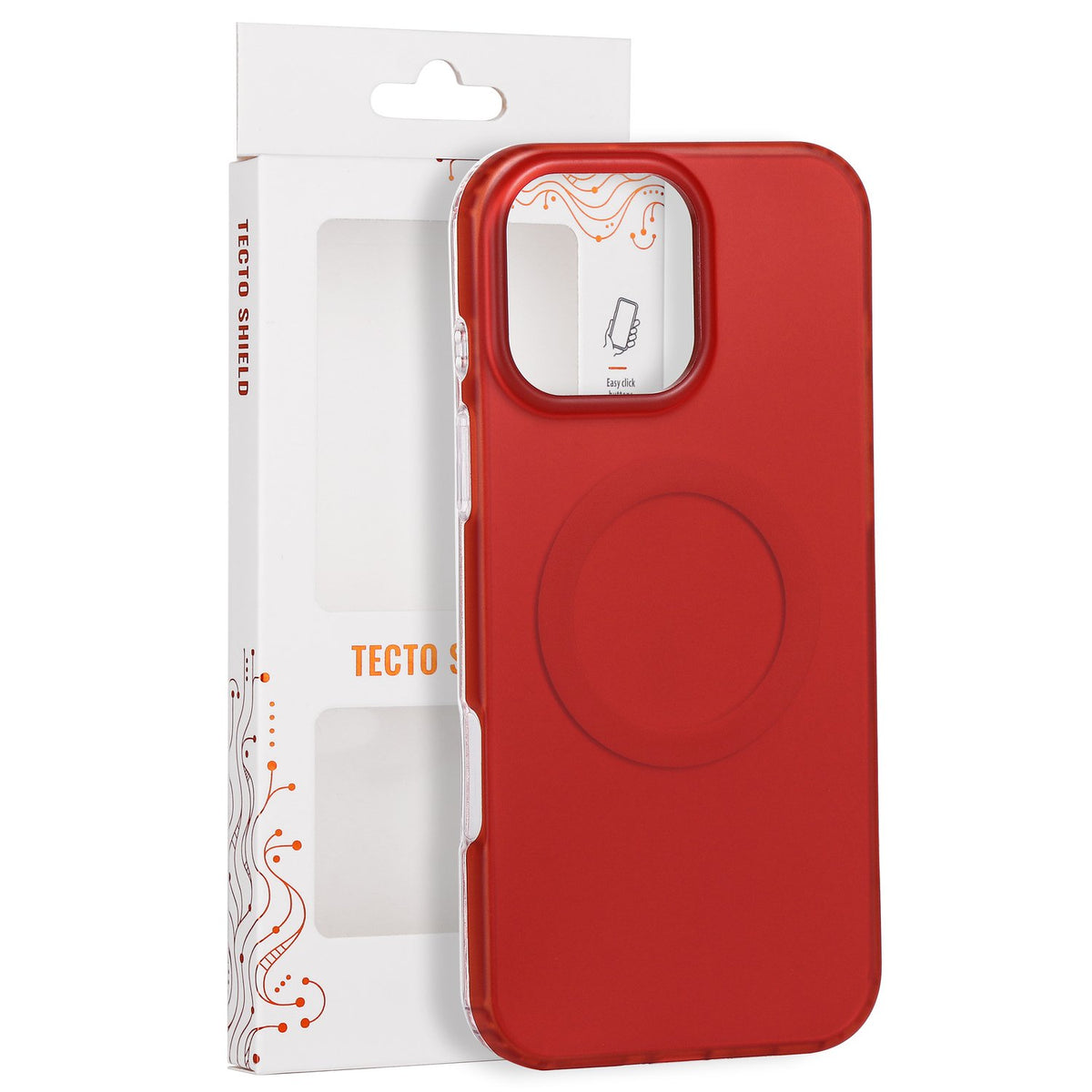 Tecto Shield Mistiq Mag apvalks iPhone 16 Pro Max 6,9" sarkanā krāsā