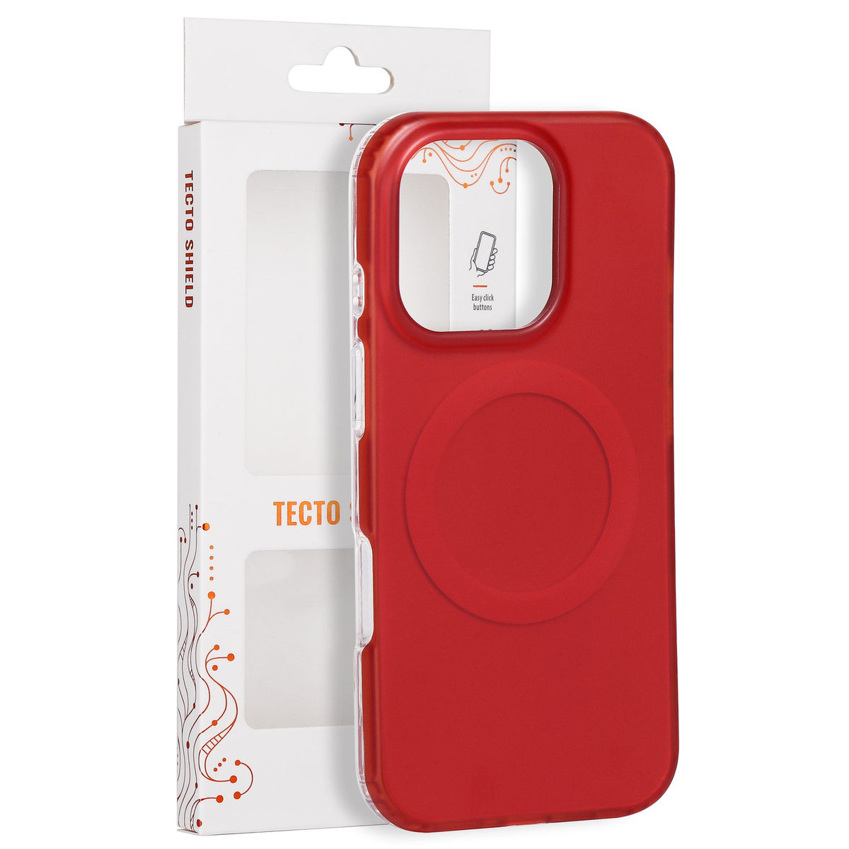 Tecto Shield Mistiq Mag apvalks iPhone 16 Pro 6,3" sarkanā krāsā