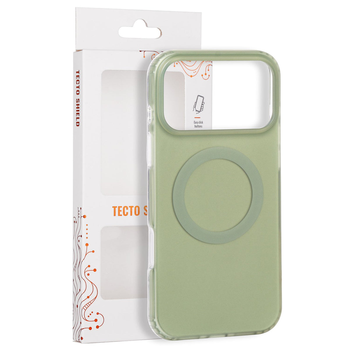Tecto Shield Mistiq Mag apvalks iPhone 17 Pro Max 6,9" / 18 Pro Max 6,9" olīvu krāsā