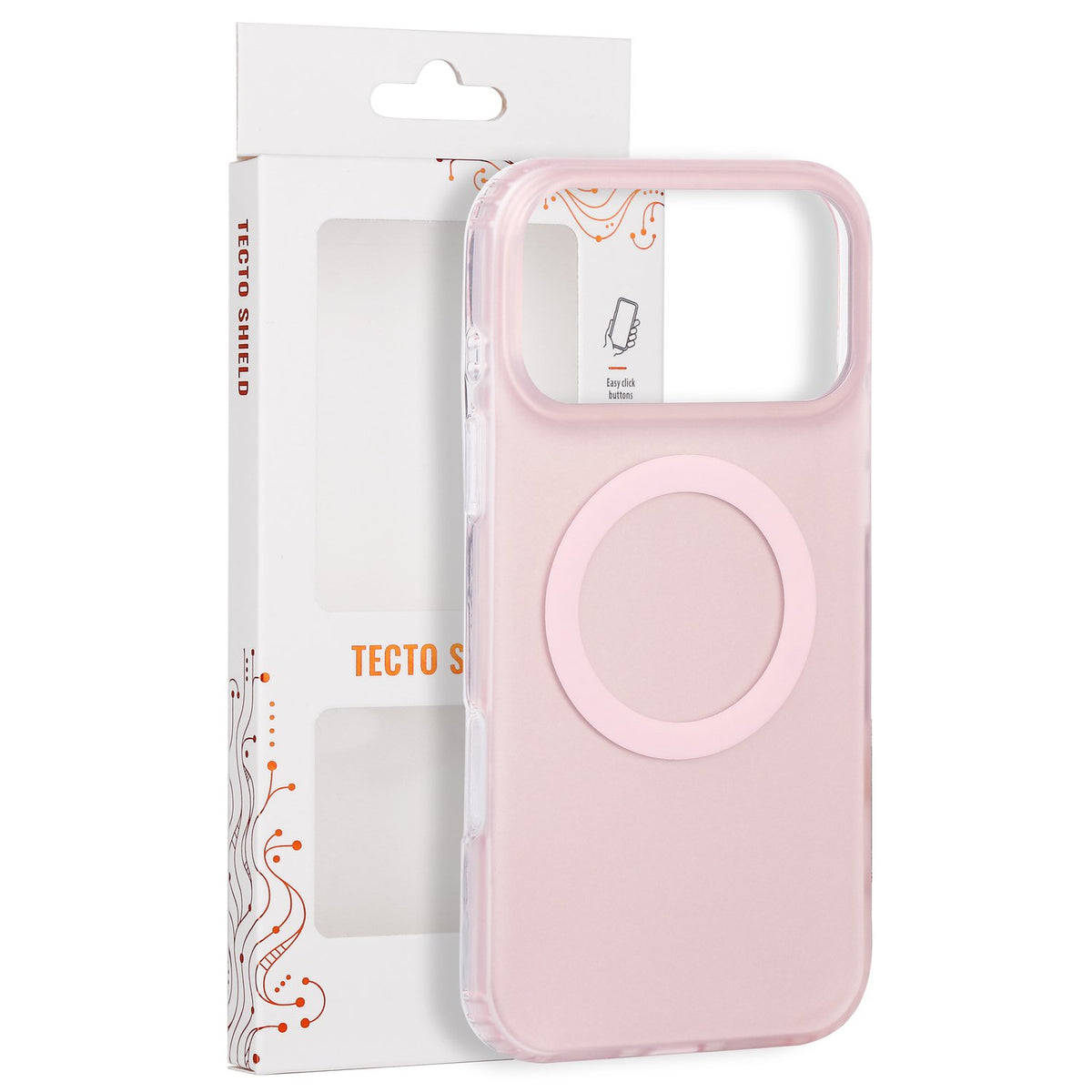 Tecto Shield Mistiq Mag apvalks iPhone 17 Pro Max 6,9" / 18 Pro Max 6,9" rozā krāsā