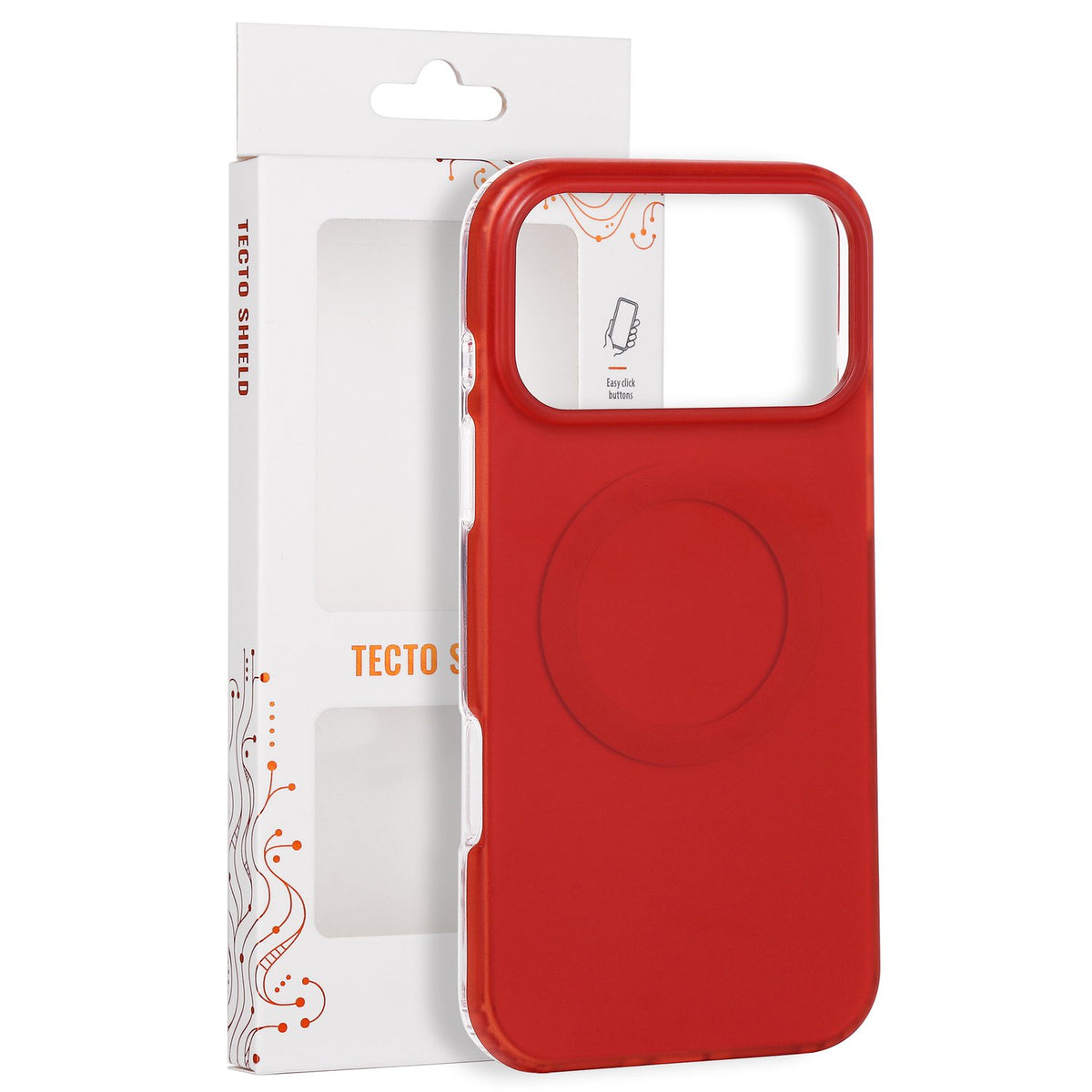 Tecto Shield Mistiq Mag apvalks iPhone 17 Pro Max 6,9" / 18 Pro Max 6,9" sarkanā krāsā