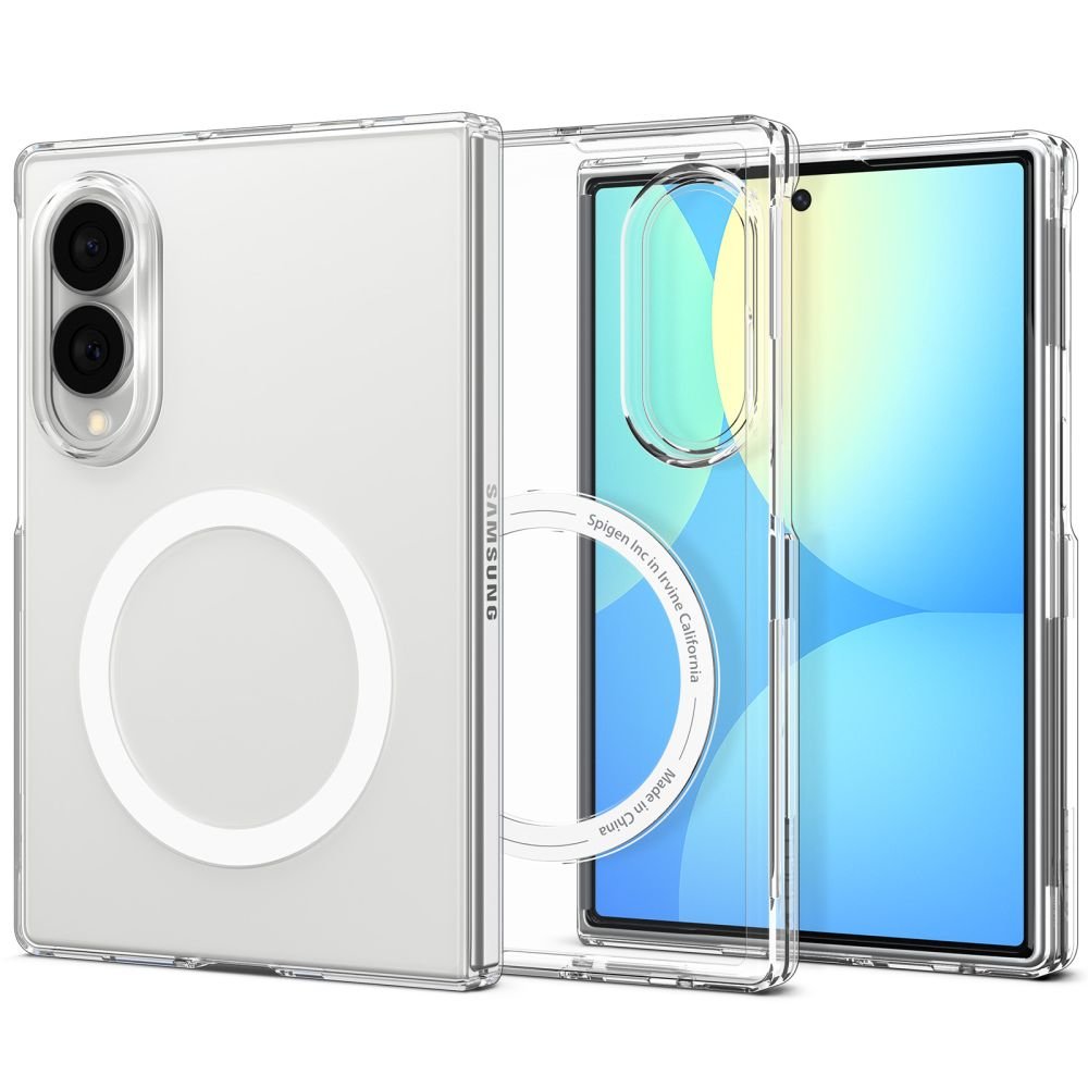 Spigen Airsking Magsafe apvalks Samsung Galaxy Z Fold 8, balts-caurspīdīgs