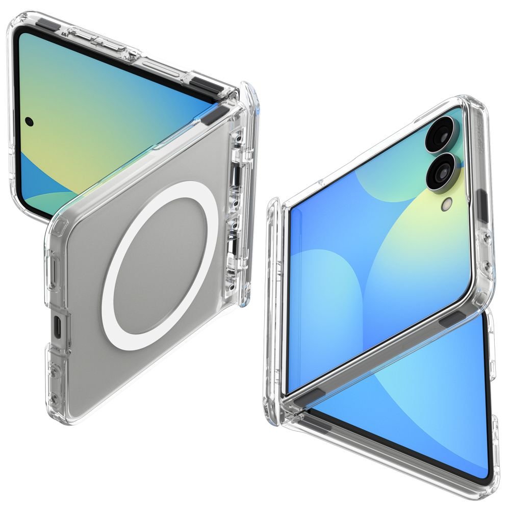 Spigen Ultra Hybrid Pro Magsafe apvalks Samsung Galaxy Z Flip 8, caurspīdīgs
