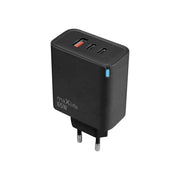 Maxlife MXTC-09-65ACC GaN PD QC lādētājs, 2x USB-C, 1x USB, 65 W, melns