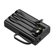 Setty ārējais akumulators 20 000 mAh ar kabeļiem SPB-LC-220, melns