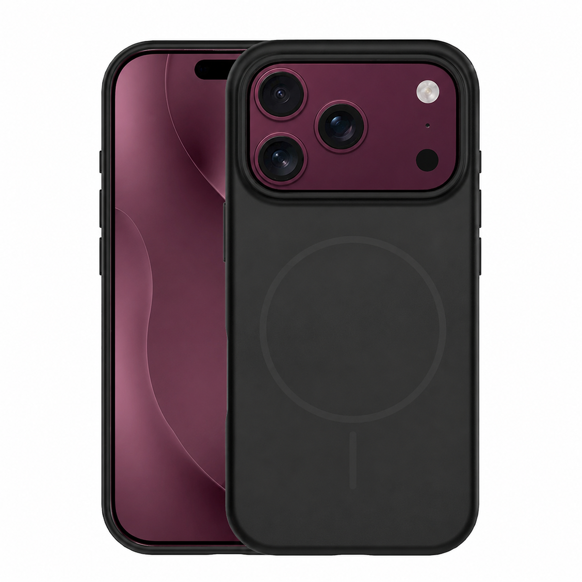 Plāns silikona Mag apvalks iPhone 17 Pro Max 6,9" / 18 Pro Max 6,9" melnā krāsā
