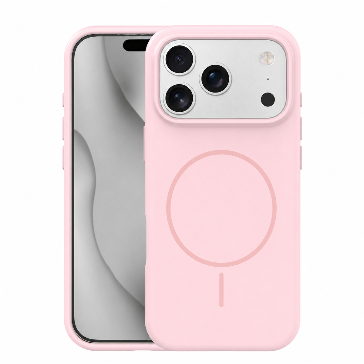 Plāns silikona Mag apvalks iPhone 17 Pro Max 6,9" / 18 Pro Max 6,9" gaiši rozā krāsā
