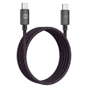 Forever Vibe USB-C – USB-C kabelis, 1,0 m, 60 W, tumši pelēks