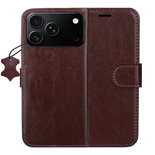 Smart Luxe ādas apvalks iPhone 17 Pro 6,3" / 18 Pro 6,3" brūns