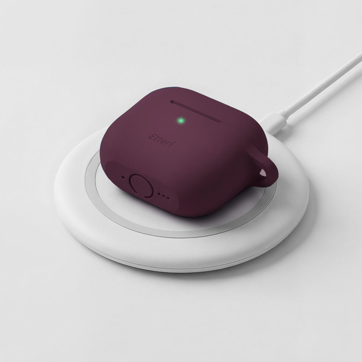 „Etteri“ silikona apvalks „AirPods 4“ / „AirPods 5“ tumši ķiršu krāsā