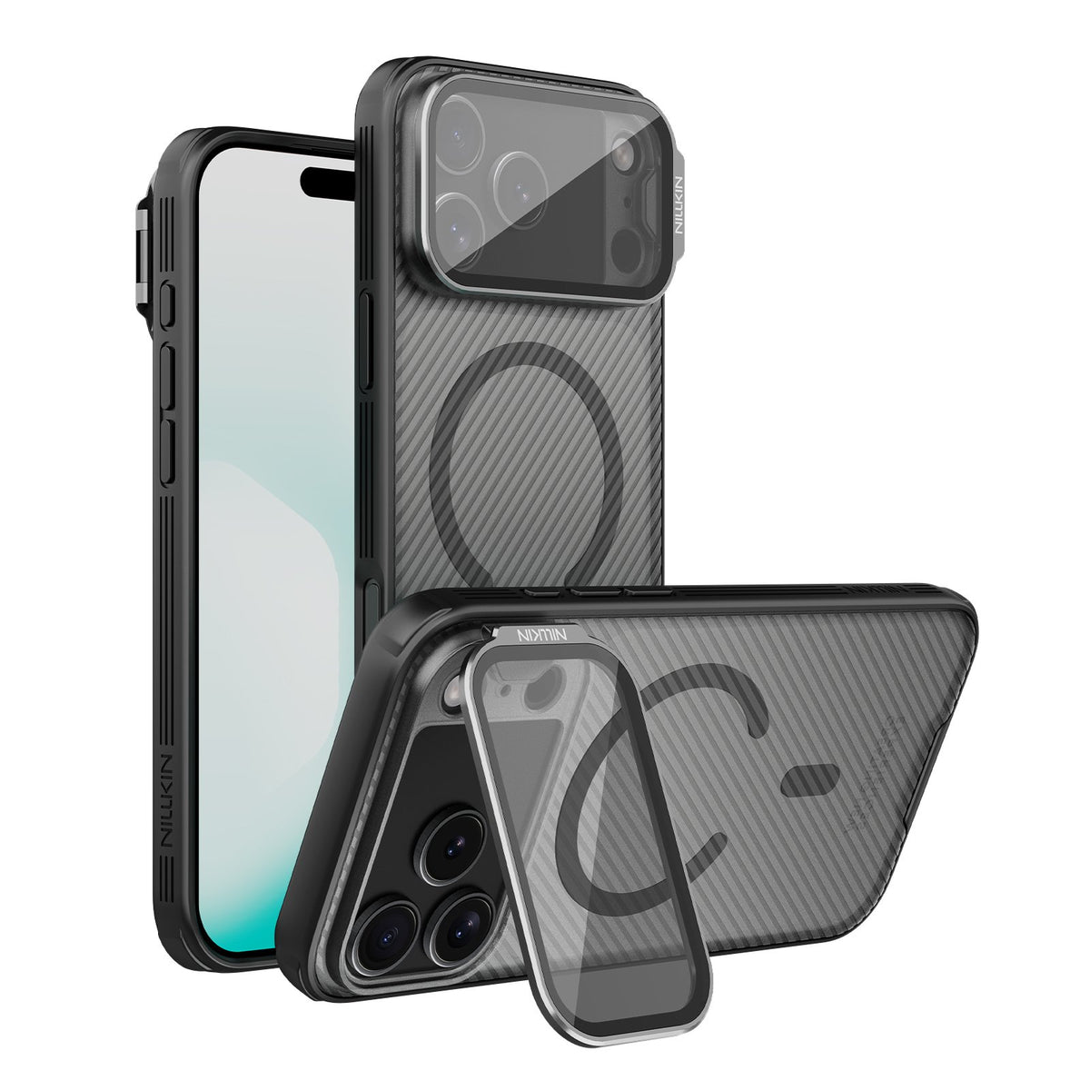 NILLKIN CAMSHIELD PROP MAGNETISKAIS APVALKS IPHONE 17 PRO MAX / IPHONE 18 PRO MAX, MELNS / CZARNY