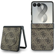 Guess HC Magnetic 4G PU CLASSIC apvalks Samsung Galaxy Z Flip 8, brūns
