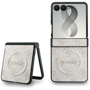 Guess HC Magnetic 4G PU CLASSIC vāciņš Samsung Galaxy Z Flip 8, rozā krāsā